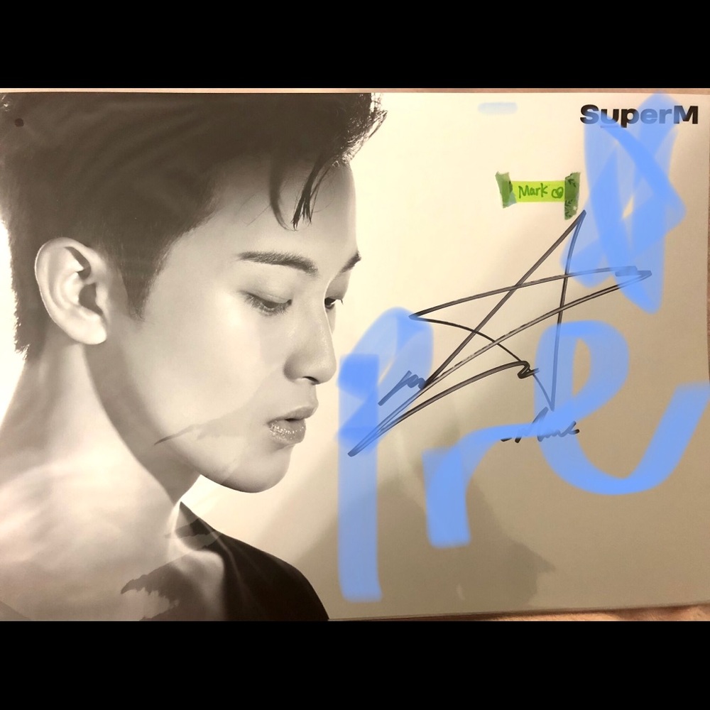 SuperM Mark autographed poster